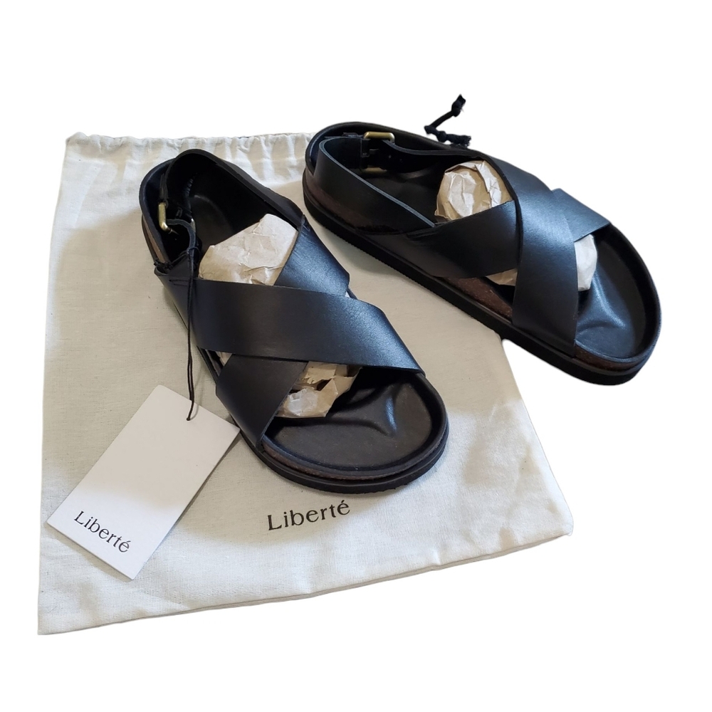Liberté Leather Capri Sandal Wider Fit Black EU 39 US 8 - Picture 8 of 13
